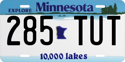 MN license plate 285TUT