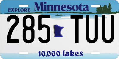 MN license plate 285TUU