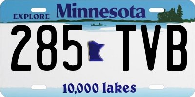 MN license plate 285TVB