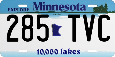 MN license plate 285TVC