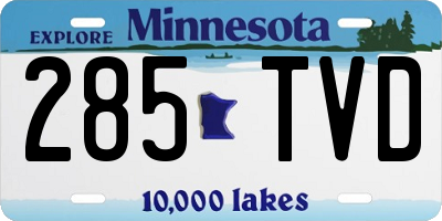 MN license plate 285TVD