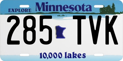 MN license plate 285TVK
