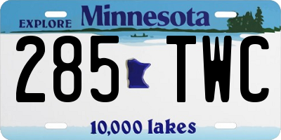 MN license plate 285TWC