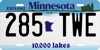 MN license plate 285TWE