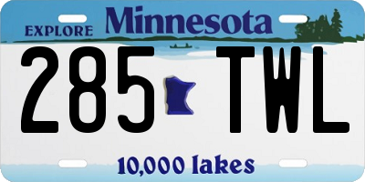 MN license plate 285TWL