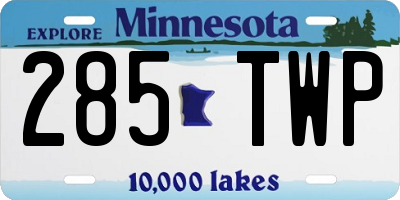 MN license plate 285TWP