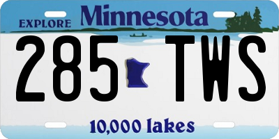 MN license plate 285TWS