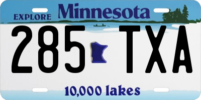 MN license plate 285TXA
