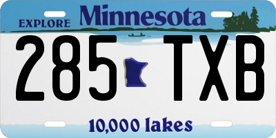 MN license plate 285TXB