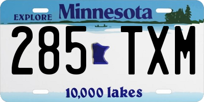 MN license plate 285TXM