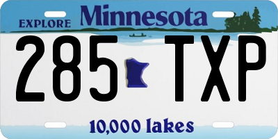 MN license plate 285TXP