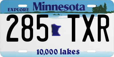 MN license plate 285TXR