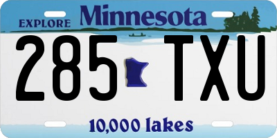 MN license plate 285TXU