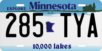 MN license plate 285TYA
