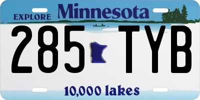 MN license plate 285TYB