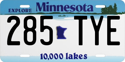 MN license plate 285TYE