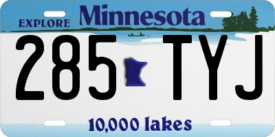 MN license plate 285TYJ