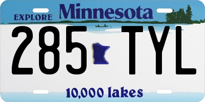 MN license plate 285TYL