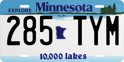 MN license plate 285TYM