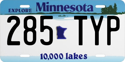 MN license plate 285TYP
