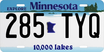 MN license plate 285TYQ