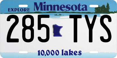 MN license plate 285TYS