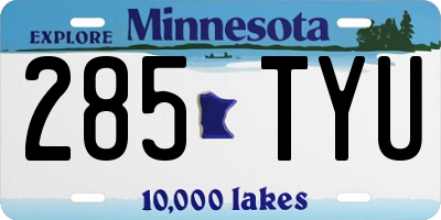 MN license plate 285TYU