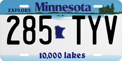 MN license plate 285TYV