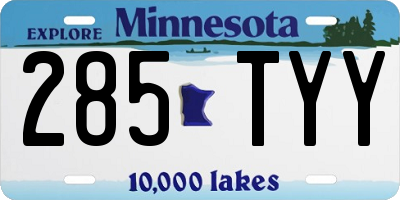 MN license plate 285TYY