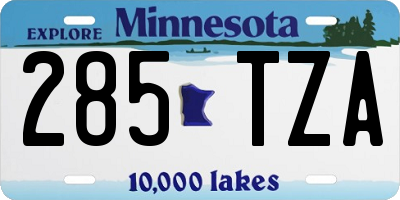 MN license plate 285TZA