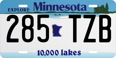 MN license plate 285TZB