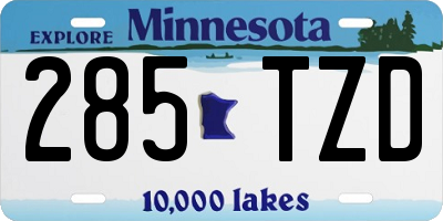 MN license plate 285TZD