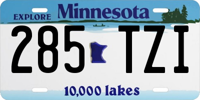 MN license plate 285TZI
