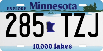 MN license plate 285TZJ