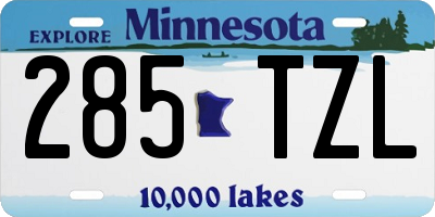 MN license plate 285TZL