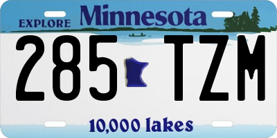 MN license plate 285TZM