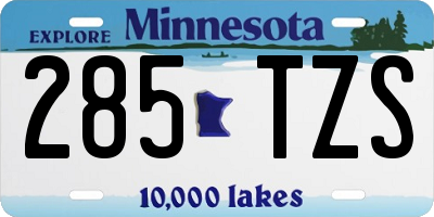 MN license plate 285TZS