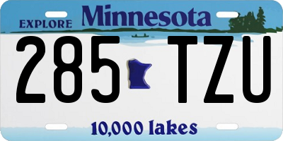 MN license plate 285TZU