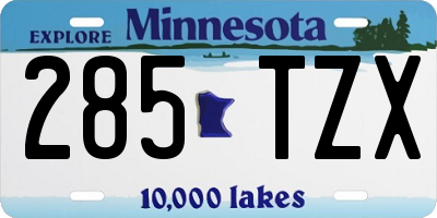 MN license plate 285TZX