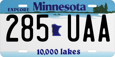 MN license plate 285UAA
