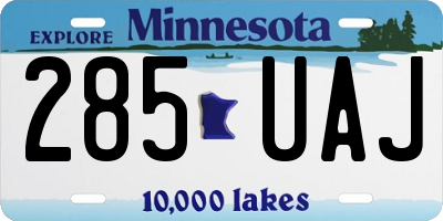 MN license plate 285UAJ