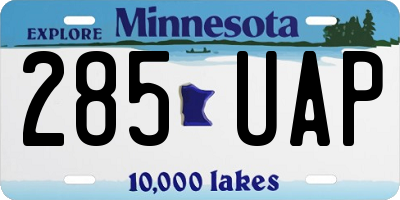 MN license plate 285UAP