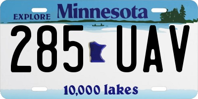 MN license plate 285UAV