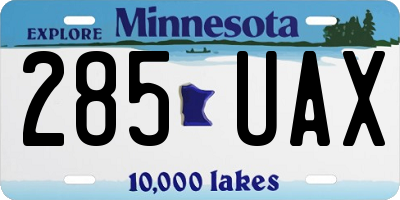 MN license plate 285UAX