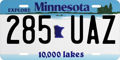 MN license plate 285UAZ