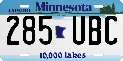 MN license plate 285UBC