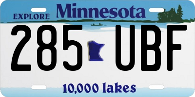 MN license plate 285UBF