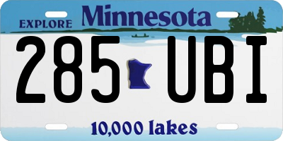 MN license plate 285UBI