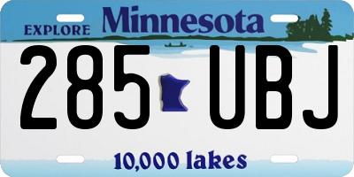 MN license plate 285UBJ