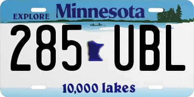MN license plate 285UBL